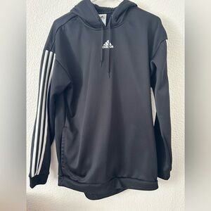 adidas Black and White Logo Pullover Hoodie